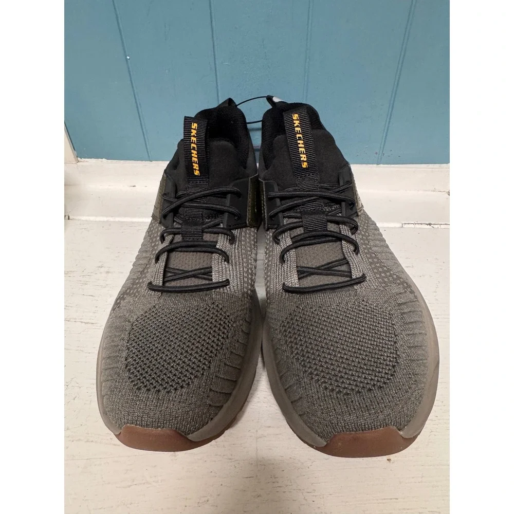 Skechers Bobs Squad Chaos Mens Olive Green Black Athletic Sneakers Shoes sz‎ 9